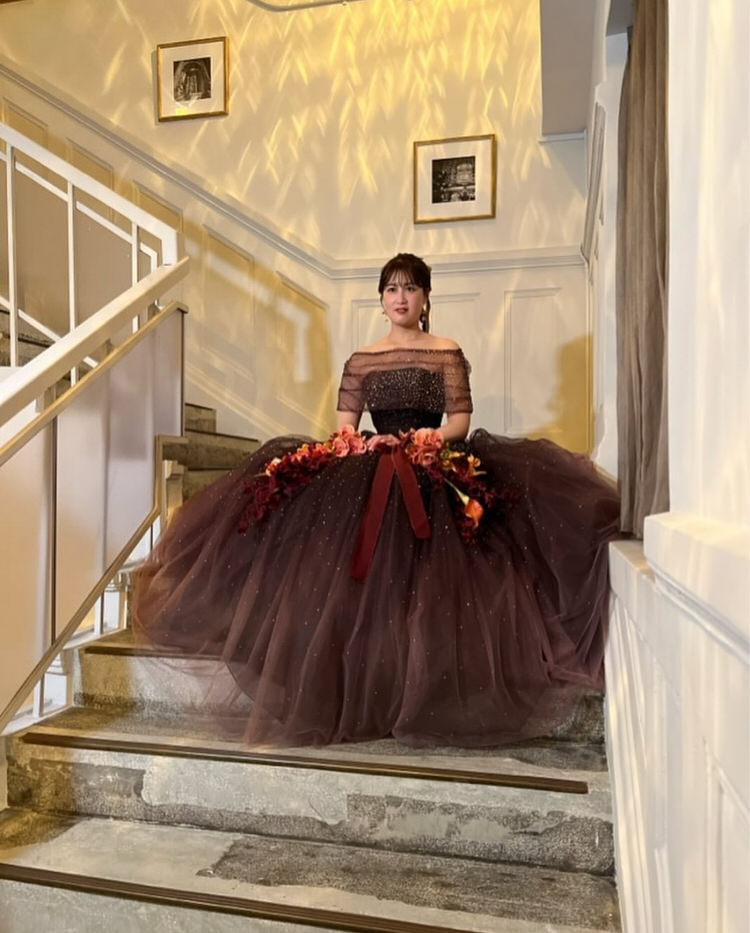 M様 紹介でまず試着させて頂きましたが、私好みのドレスが沢山あり