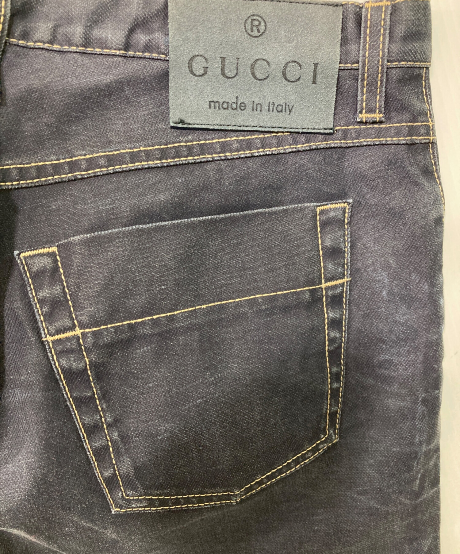 中古・古着通販】GUCCI (グッチ) ストレートデニムパンツ インディゴ