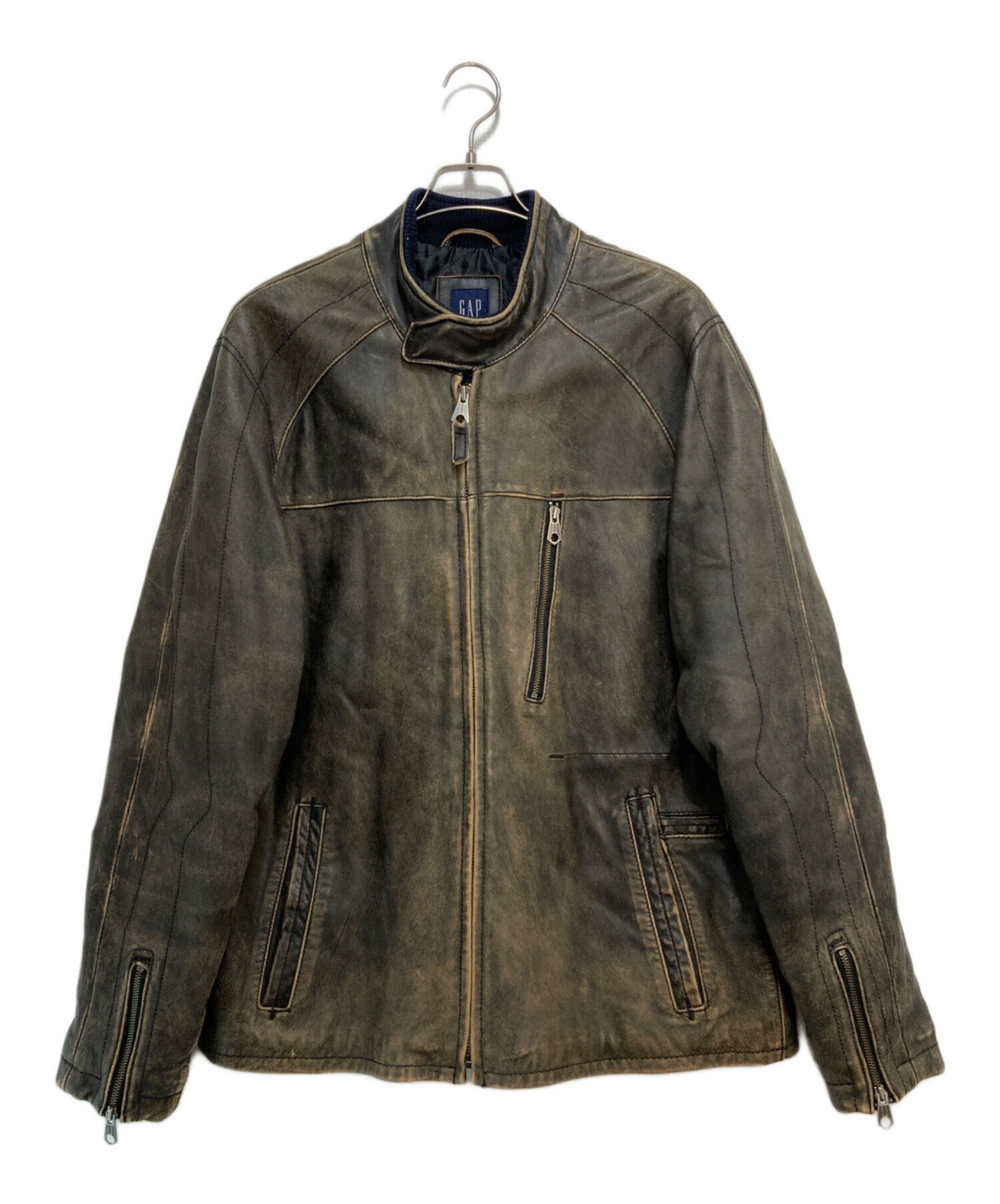 中古・古着通販】GAP (ギャップ) 00's レザージャケット ブラウン