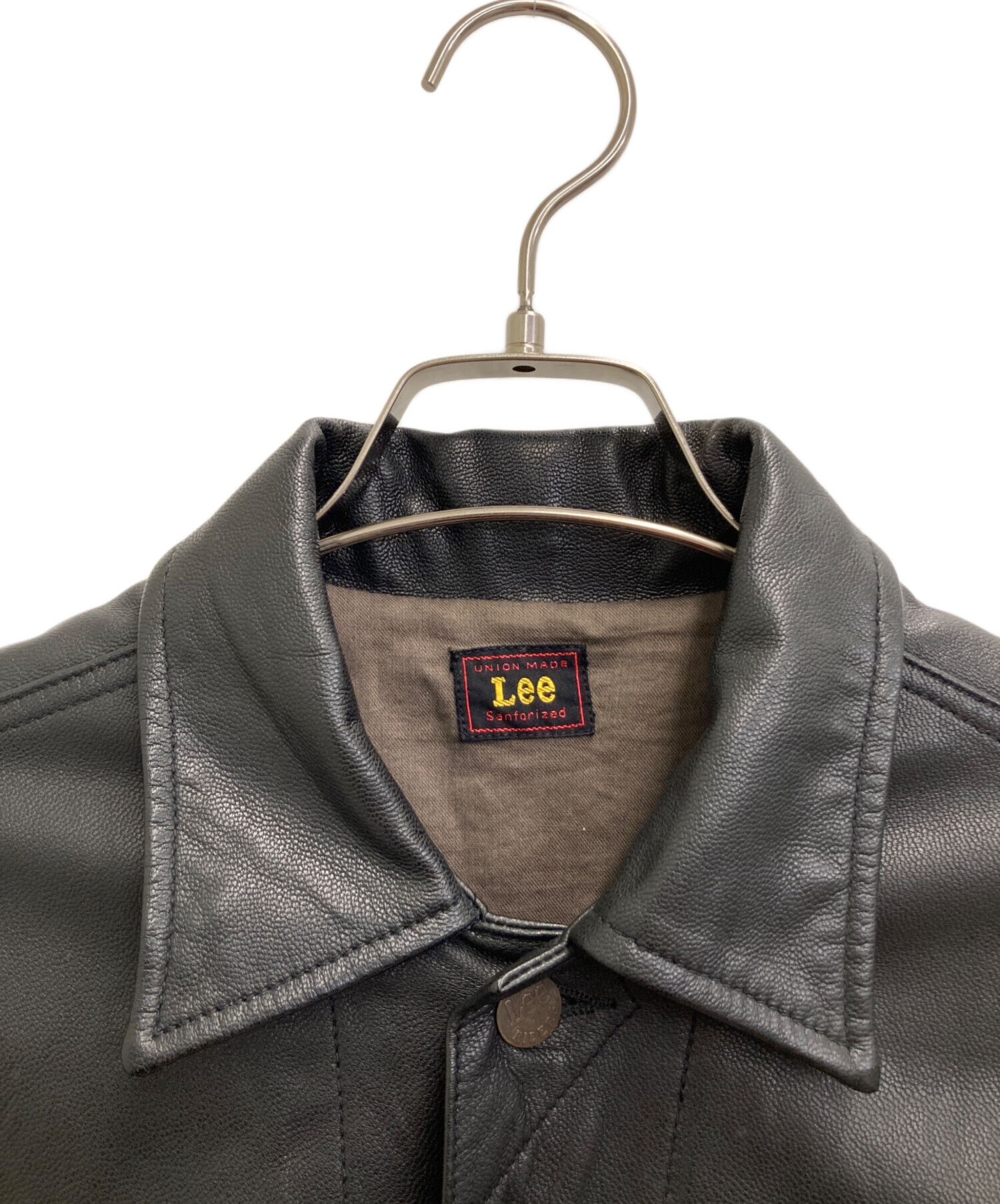 中古・古着通販】LEE (リー) レザートラッカージャケット ブラック