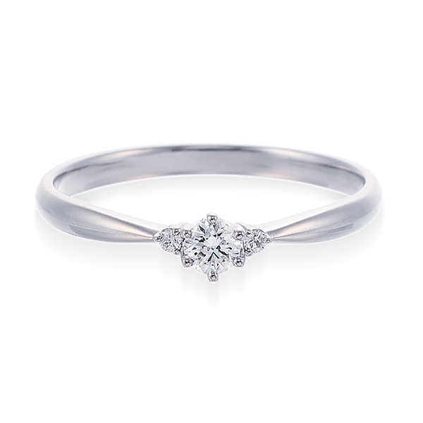 プラチナ鑑定書付ダイヤモンドリング（0.07カラット）(RKR038