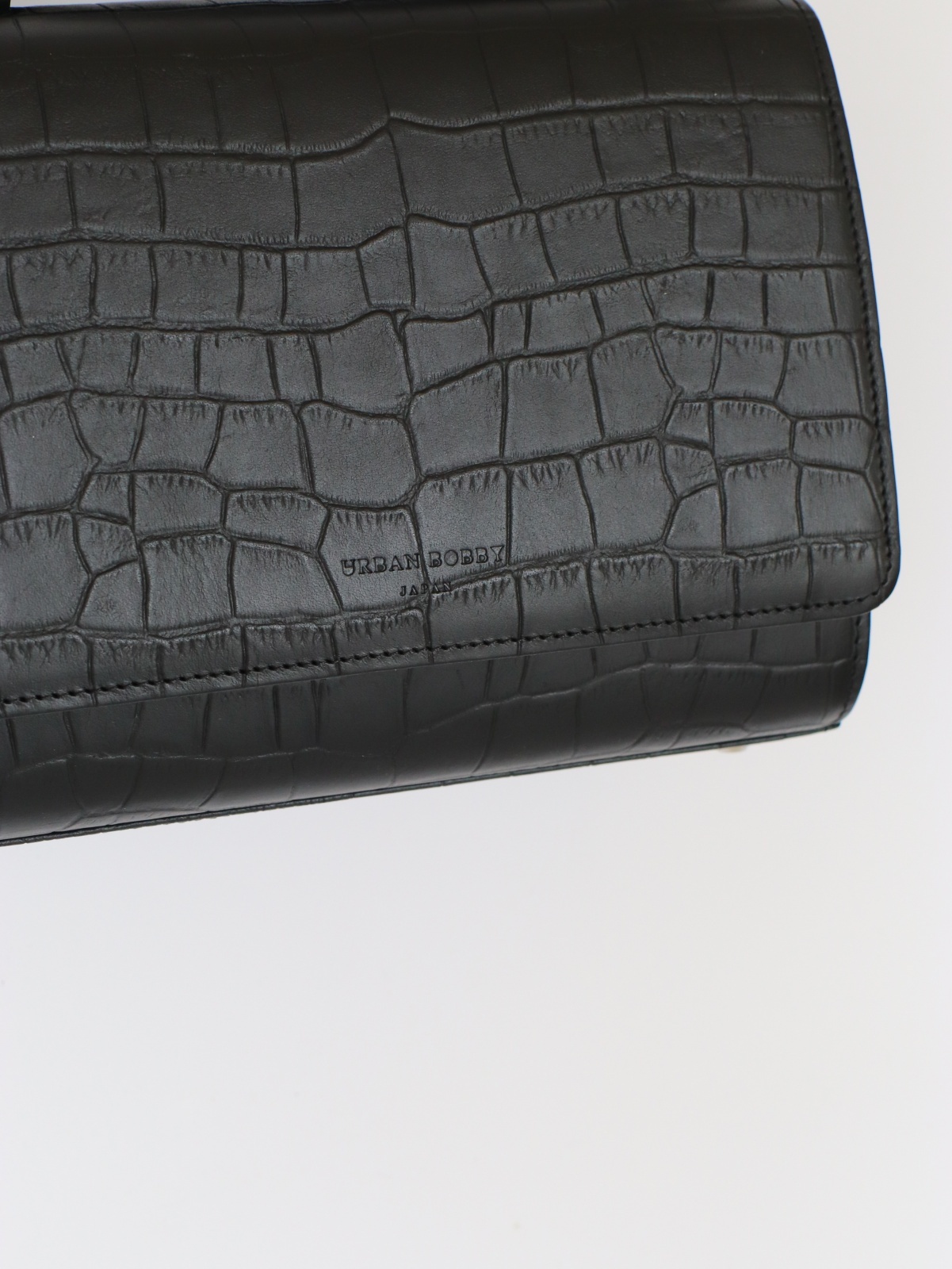 SAINT MARKS shoulder (BLACK)/クロコ型押しレザー - URBAN BOBBY