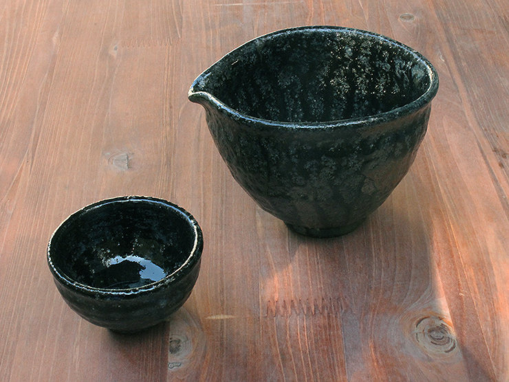 鼠灰釉酒器／酒器/おちょこ｜和食器・種類／和食器通販 おかずのうつわ