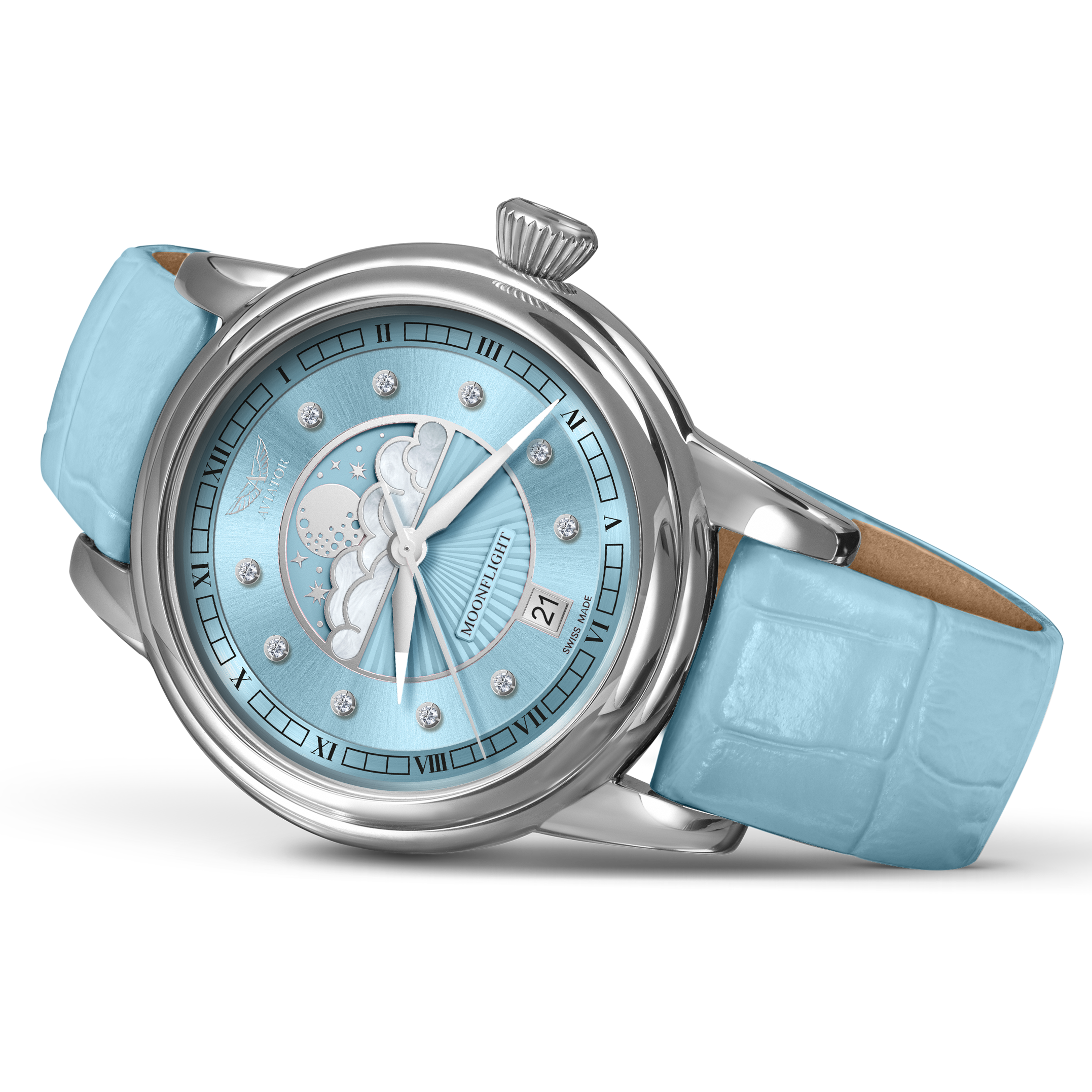 アビエイターから、飛行機の中から見た夜空をイメージした旅行気分を