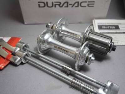 Shimano Dura Ace HB FH 7700 Hub Set / 16 H / 9 Sp / Titanium / NOS