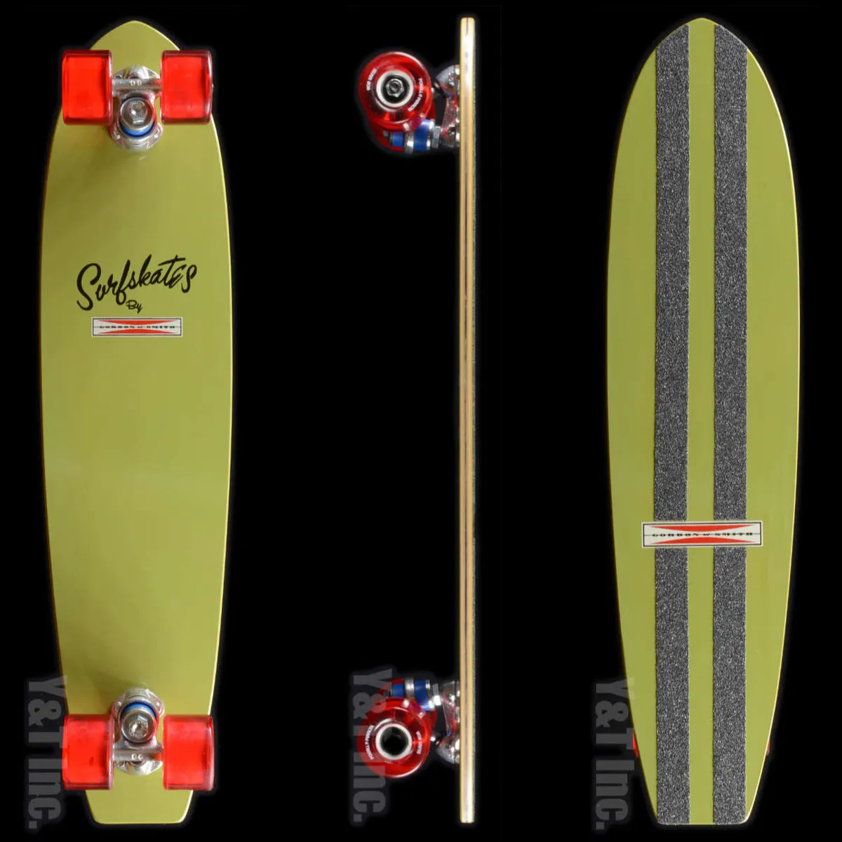 ジーアンドエスサーフスケート60sモディファイ25オリーブグリーン