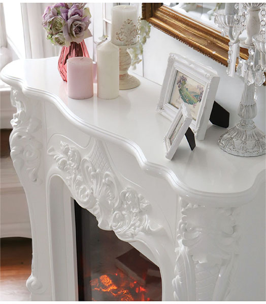 ロココ調 マントルピースコンソールコンソール 100cm ホワイト