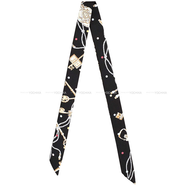 2022年春夏 HERMES エルメス スカーフ ツイリードール レクレアポア 黒