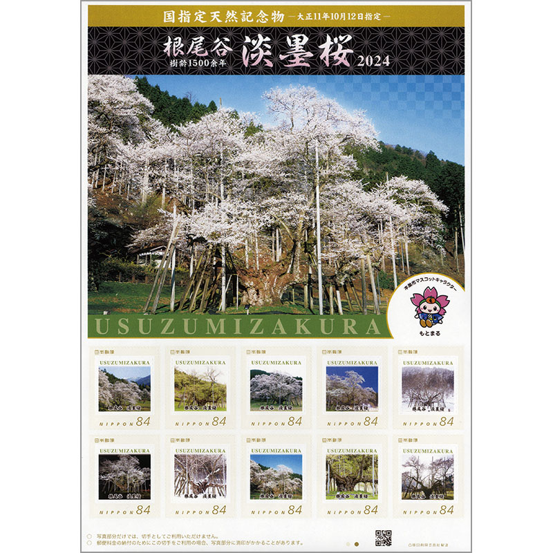 切手・趣味の通信販売｜スタマガネット 根尾谷 淡墨桜 2024: フレーム切手