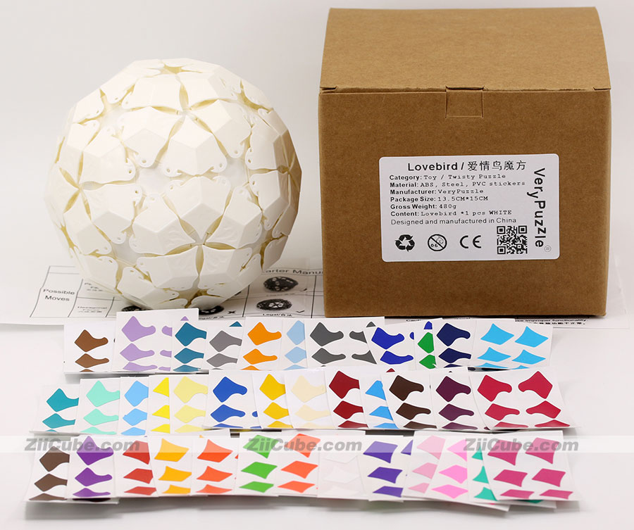 VeryPuzzle Lovebird cube 32 Faces, puzzle intellectual toy magic