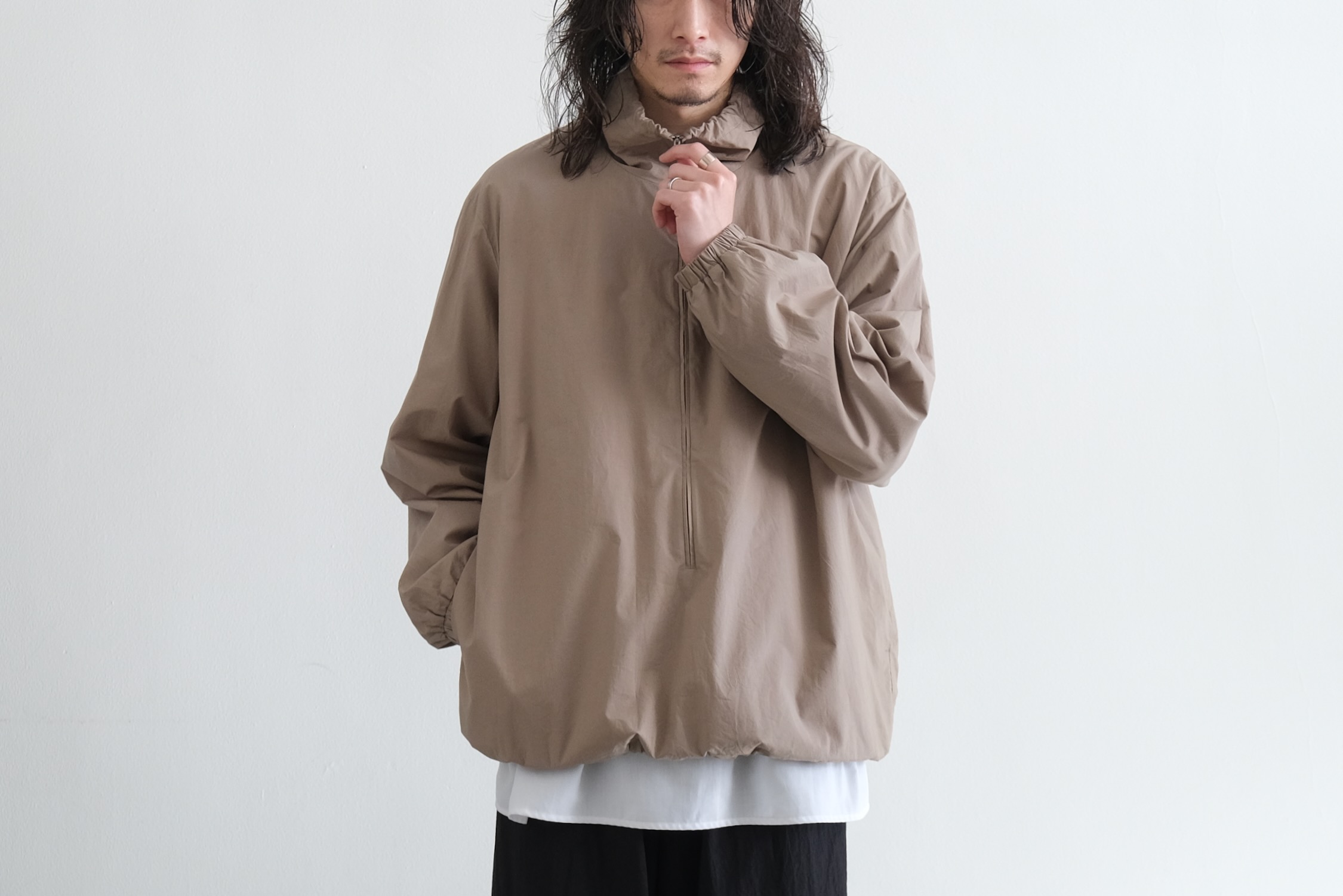MERCERIZED COTTON STAND PULLOVER - WUNDER