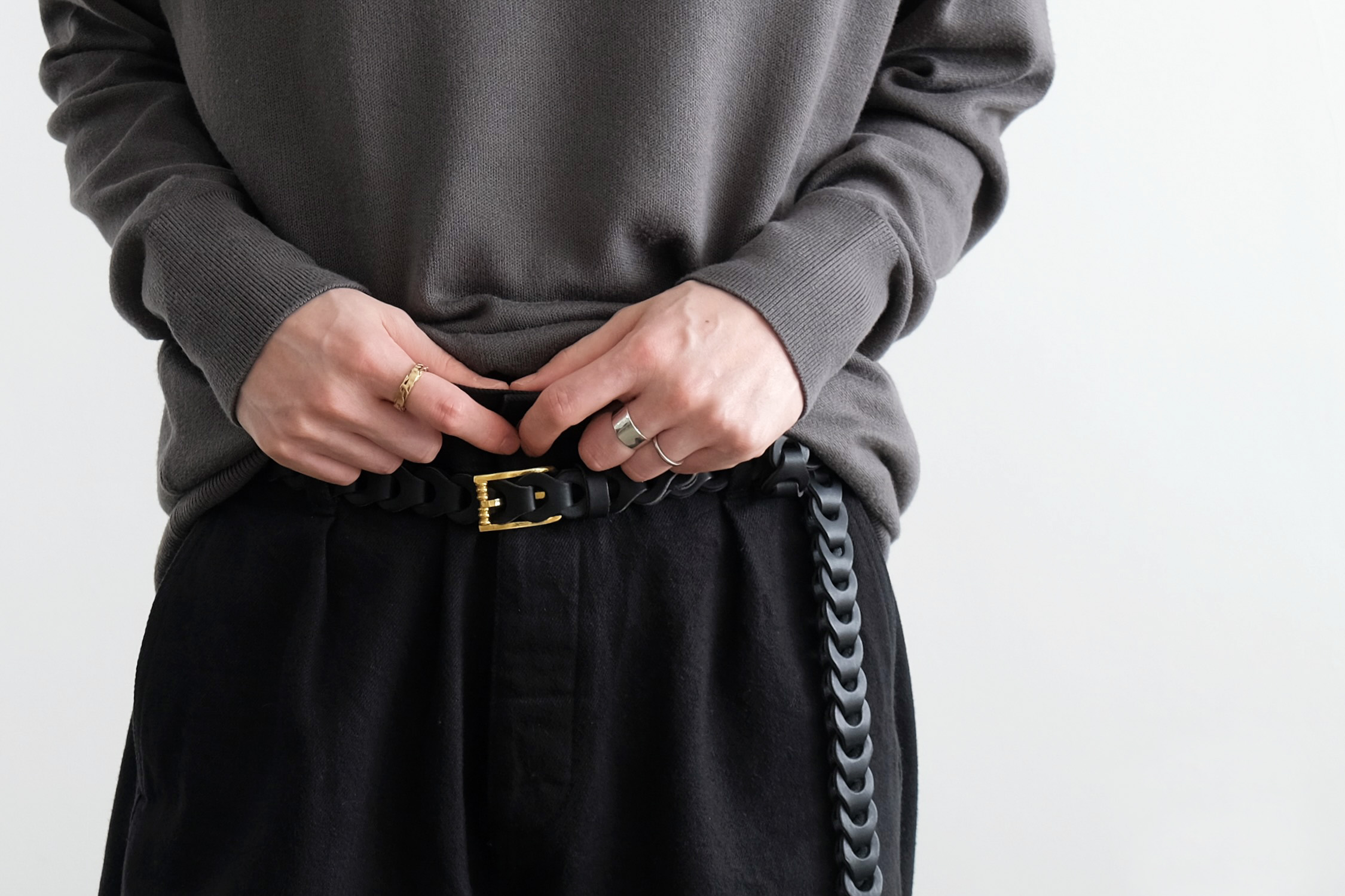 FULL HAND MADE BELT with vintage buckle - WUNDER