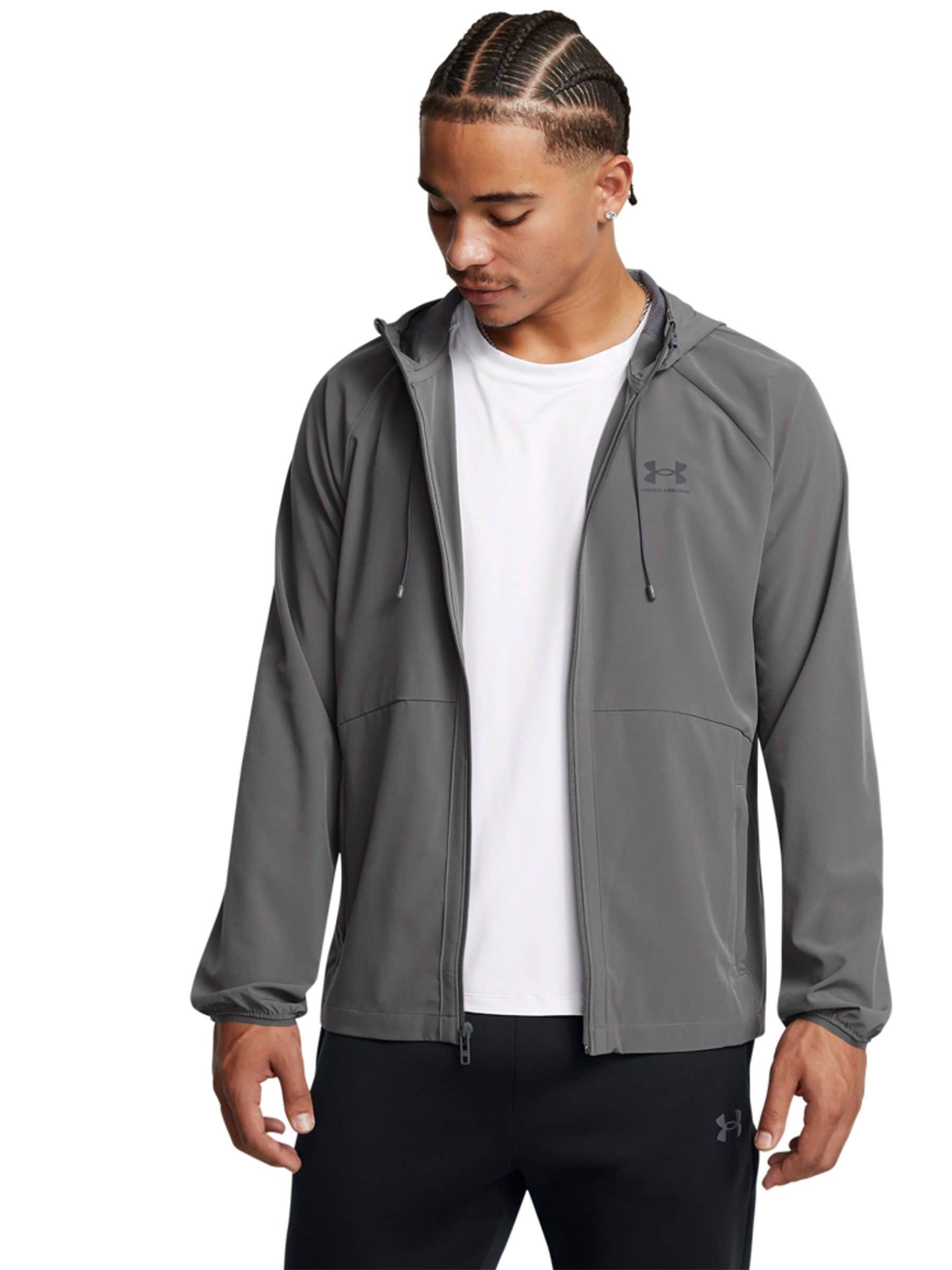 Buy Under Armour Grey Stretch Woven Windbreaker from Next USA