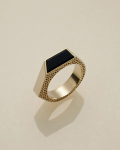 K10 オニキス スラントリング | XOZ 10金リング 天然石 – XOZ