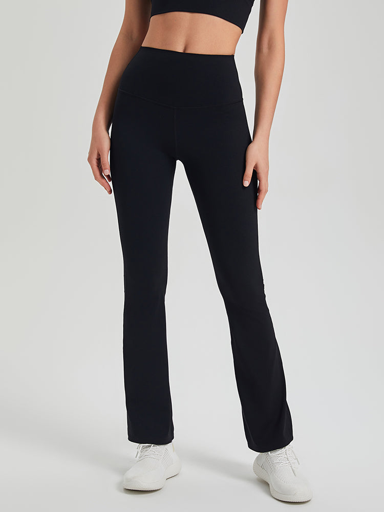 バックシャーリング入り フレア レギンス