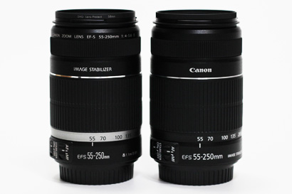 Canon EF-S18-55mmと55-250mmの新旧キットレンズを比較してみる。: 君