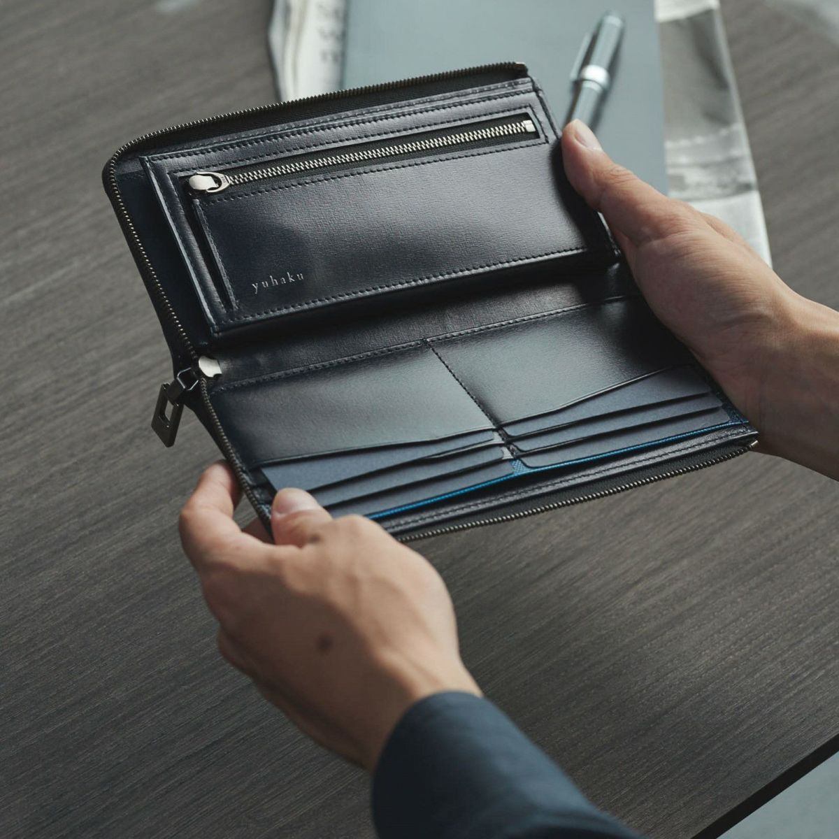 YEV124 L字ファスナーウォレット ｜美しい色彩の革財布、革製品通販