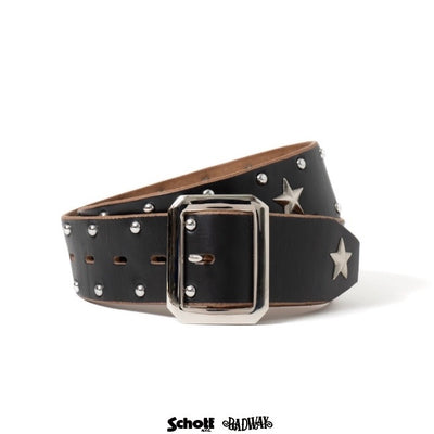 Schott×BADWAY ONESTAR studs belt – YZ