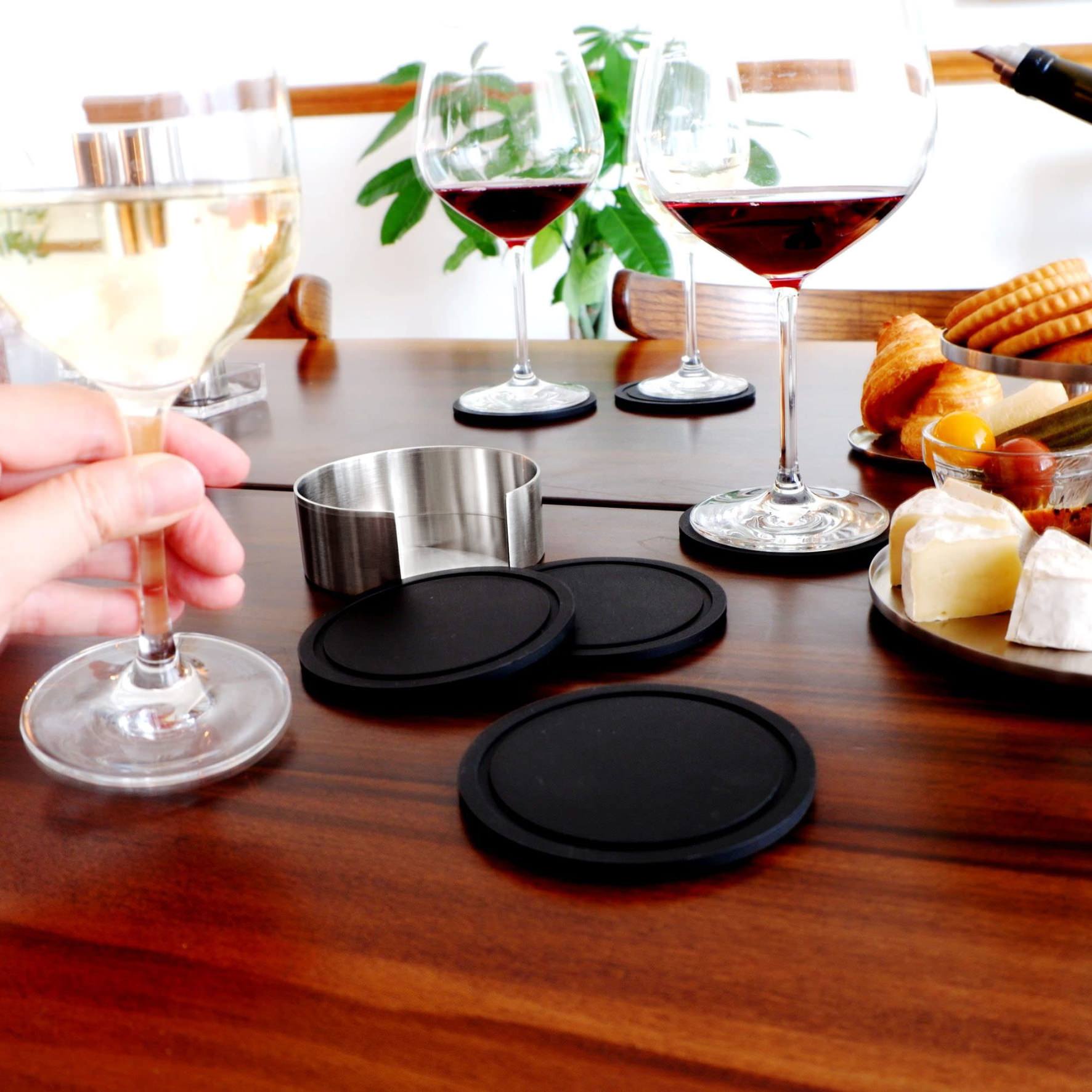 コースターとホルダー｜20384 VETRO HL スタンド付きコースター6枚