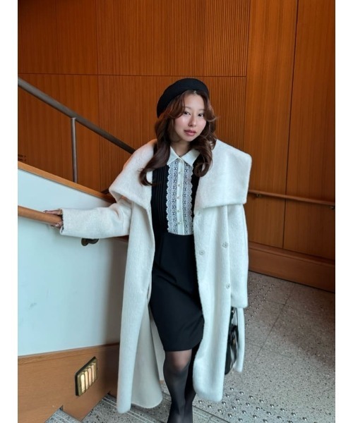 Her lip to ノーカラーコート コート Grace Wrap Coat レディース
