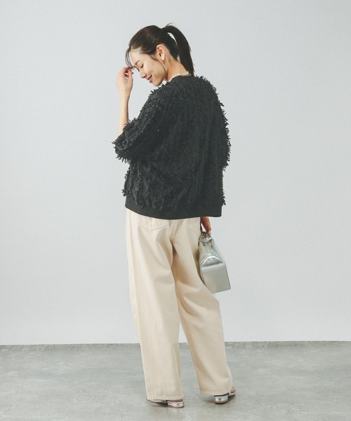 GLOBAL WORK（グローバルワーク） カーディガン ジャガードフリンジ