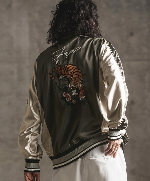 GLIMCLAP スカジャン mj9734- Stand collar souvenir jacket