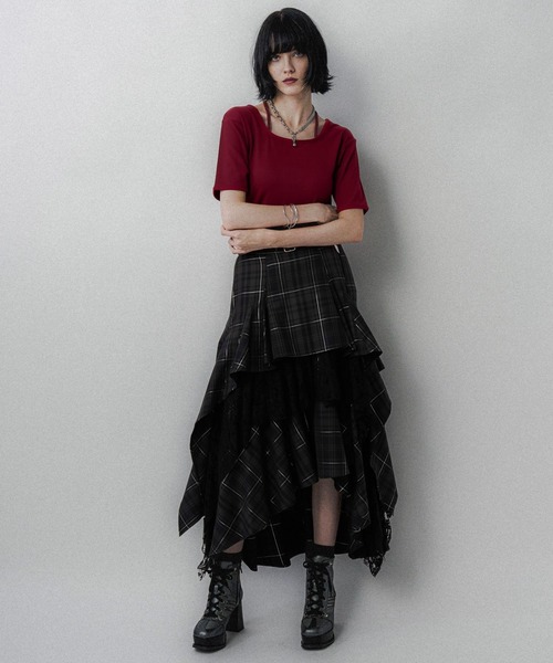 HARE（ハレ） スカート タータンチェックティアードスカート(HARE