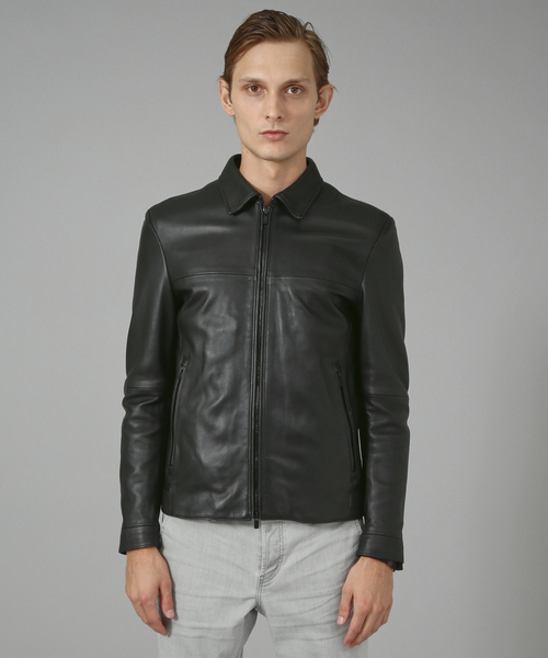 5351 POUR LES HOMMES 革ジャン ライダース ラムレザーシングル