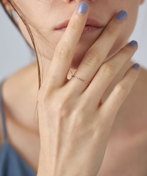 ete（エテ） 指輪 リング 「クレール」K18MPG スタッズカット リング