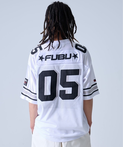 FUBU（フブ） ブランド ロゴ チーム ワッペン 刺繍 アメカジ Vネック