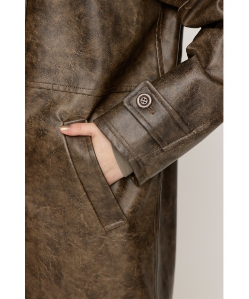 SLY（スライ） ブルゾン アウター LONG F/LEATHER JK ロング フェイク