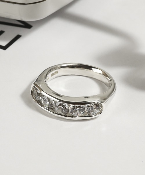 e.m.（イーエム） 指輪 リング SILVER925ジルコニア一文字リング