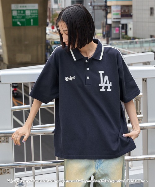 MLB ポロシャツ ポロ MLB/メジャーリーグベースボール 別注 ワッペン