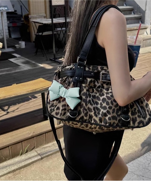 FREE STYLISTS ショルダーバッグ バッグ Y2K レオパードヒョウ柄