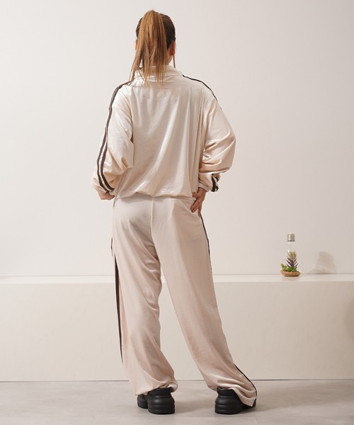 ジャージ 「セットアップ 対応」サイドライン ベロア トラック