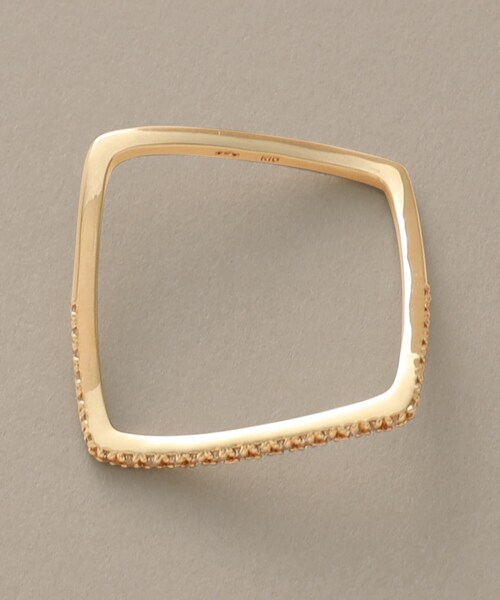 COCOSHNIK（ココシュニック） 指輪 リング K10ダイヤモンド S字