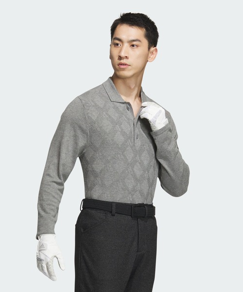 adidas（アディダス） ポロシャツ アーガイル柄 セーター ポロ「adidas