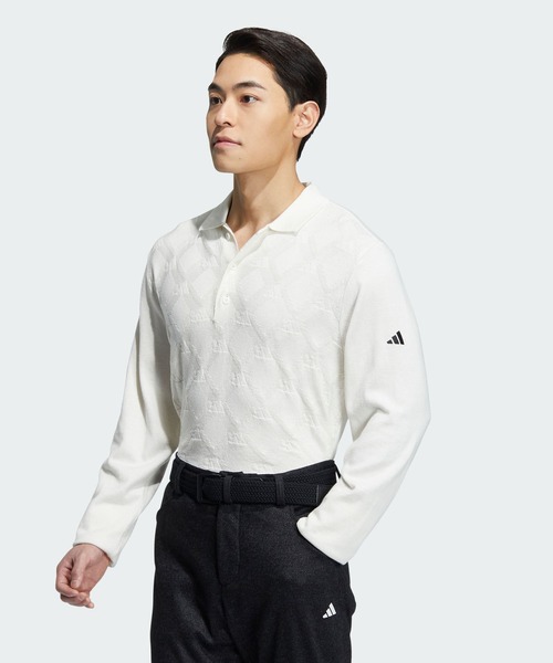 adidas（アディダス） ポロシャツ アーガイル柄 セーター ポロ「adidas