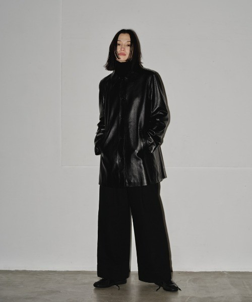 ドゥロワー レザージャケット 38ブラック ドゥロワー レザージャケット