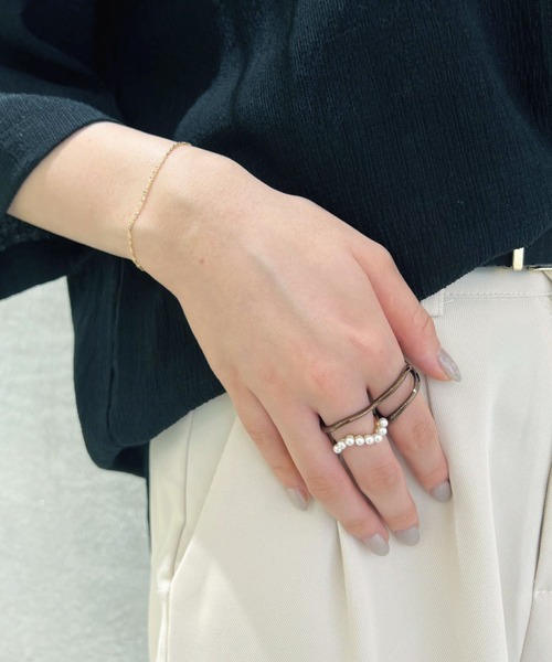 Jouete（ジュエッテ） 指輪 リング ウェーブ パール リング レディース