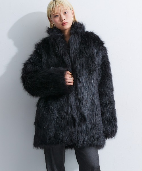 TTOL コート アウター フェイクファージャケット レディース