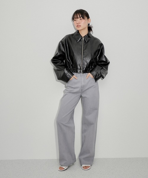 ADAM ET ROPE'（アダムエロペ） ブルゾン アウター フェイクレザー