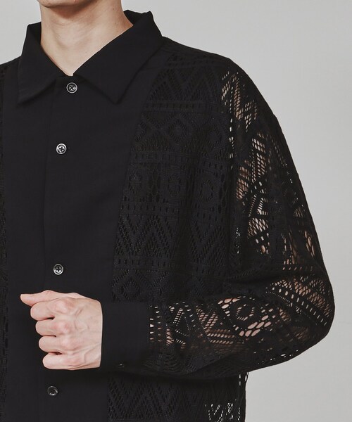 tk.TAKEO KIKUCHI（ティーケータケオキクチ） シャツ 長袖レースシャツ
