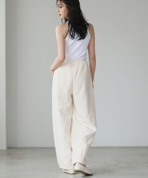 itto スラックス パンツ 「裾が絞れるドロスト付き」バレルレッグ