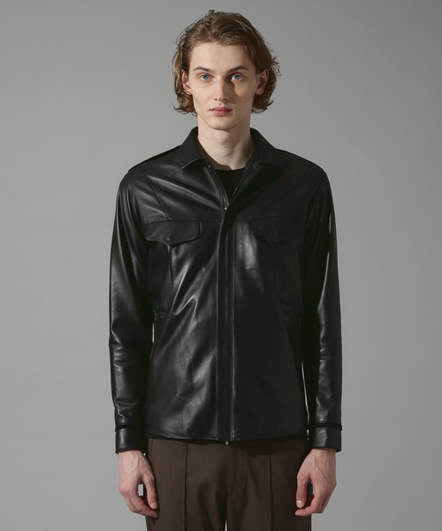 5351 POUR LES HOMMES 革ジャン ライダース ラムレザーシャツ ブルゾン