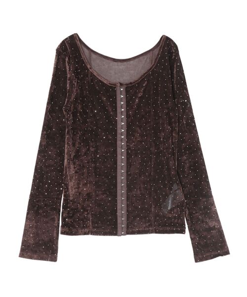 LAGUNAMOON（ラグナムーン） tシャツ 2WAYシアーベロアホックデザイン