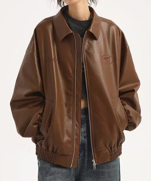 lilful ブルゾン アウター ストリート Y2Kデザイン ダブルジップ