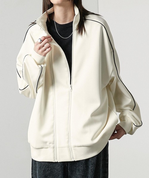 ジャージ 「Alfred Alex」ダブルジップアップサイドライントラック