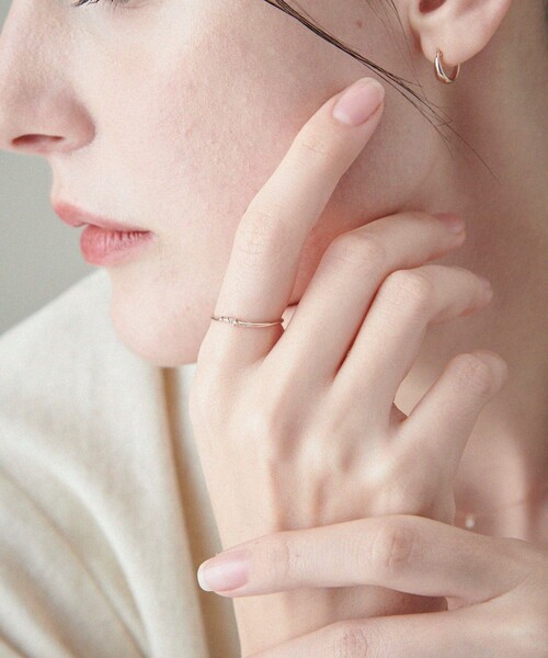 ete（エテ） 指輪 リング 「レイヤード」 K10MPG ブラウンダイヤモンド