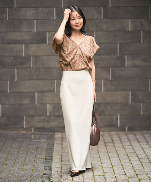 NOBLE（ノーブル） ブラウス シャツ 「洗える」レオパードジャガード